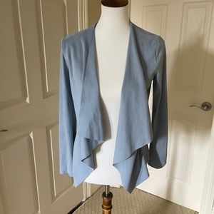 Zara Light Blue Faux Suede Cardigan